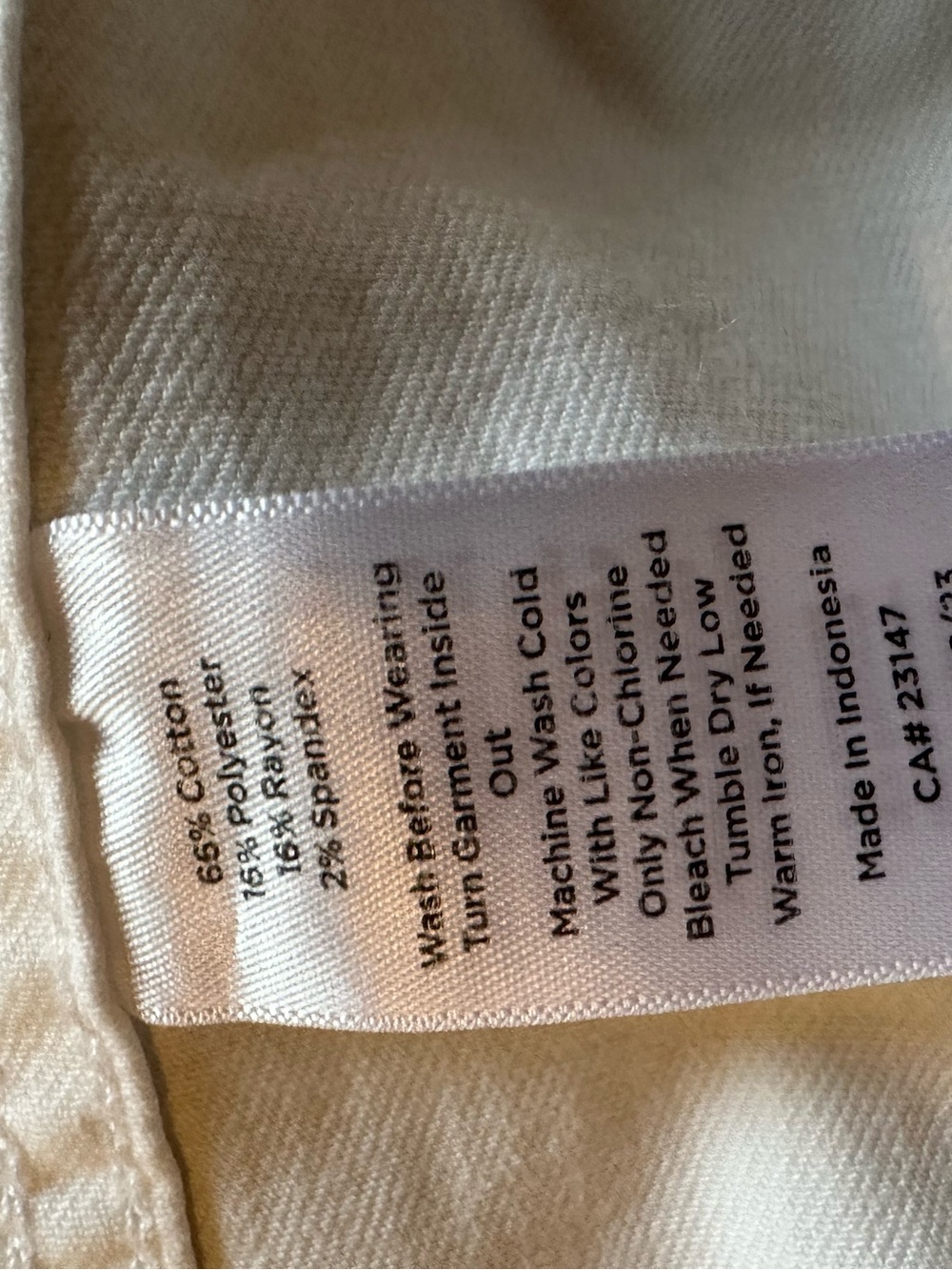 Talbots Off-White Denim Jacket with Button Front - Picture 4 of 5